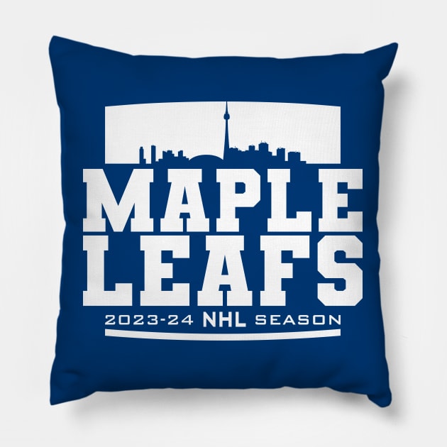 Maple Leafs Hockey 2023-24 Pillow by Nagorniak