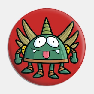 Funny Green Monster Pin