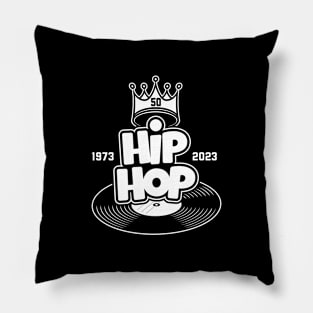 FIFTY YEARS OF HIP HOP (white) Pillow