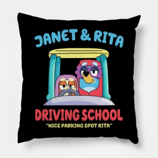 Janet And Rita Driving School Pillow