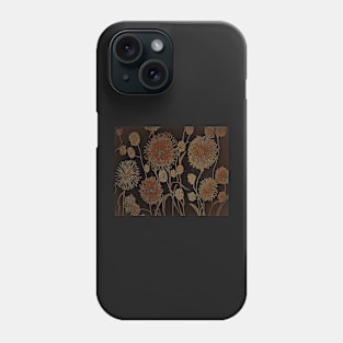 AUTUMN GOLD  GARDEN FLOWERS 1970 Phone Case