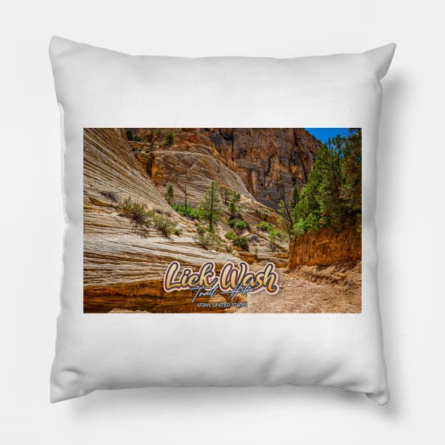 Lick Wash Trail Hike Pillow by Gestalt Imagery