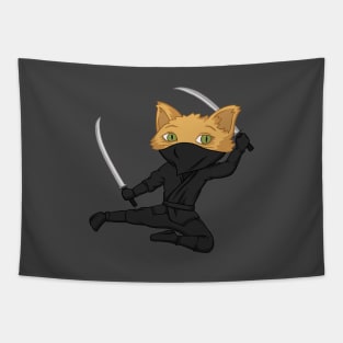 Cute Ninja Cat Tapestry