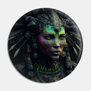 Native American Woman Android Pin