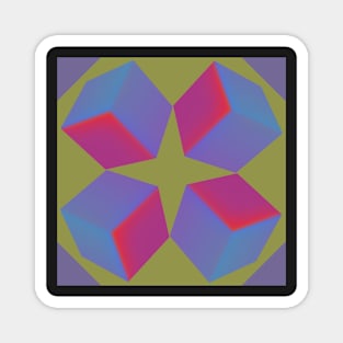 Digital Cube Pattern Two Magnet