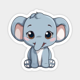 happy elephant cartoon Magnet