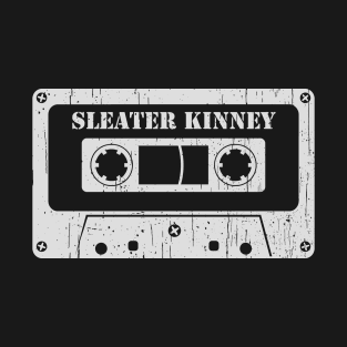 Sleater Kinney - Vintage Cassette White T-Shirt