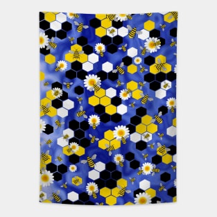 HONEYCOMB Bees And Flowers Tapestry