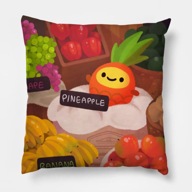 Pineapple NANA - market Pillow by pikaole