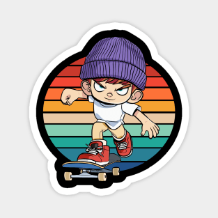 Skateboarding Skateboarder Cruising Skater Skate Gift Magnet