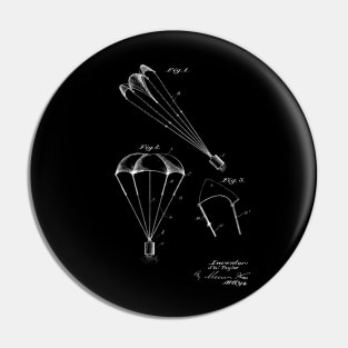 Parachute Vintage Patent Drawing Pin