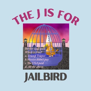 Donald J Trump Jailbird Border Wall Game T-Shirt