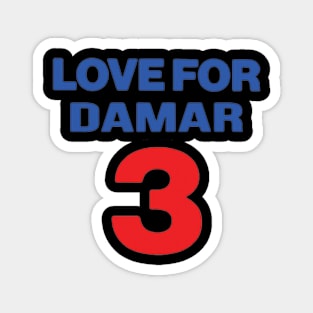 Damar Hamlin - Hamlin - Love For 3 - Love For Hamlin - Pray for Damar Hamlin Magnet