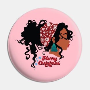 Merry Christmas, Black Girl Magic Pin