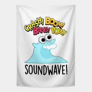 Sound Wave Funny Ocean Pun Tapestry