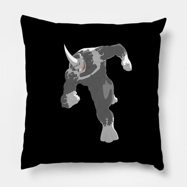 Symbiot Rhino Pillow by Sam_Gs_Art