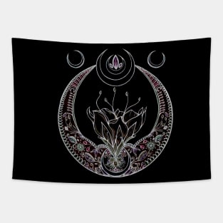 Moon Flower at Midnight in Pastel Tapestry