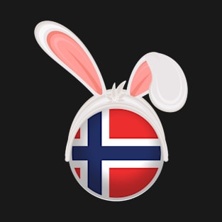 happy easter Norway bunny ears flag cute designs T-Shirt