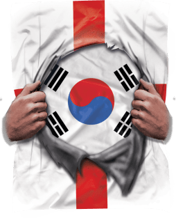 South Korea Flag English Flag Ripped - Gift for South Korean From South Korea Magnet