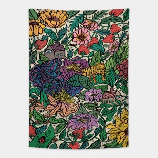 Animals and flowers Tapestry