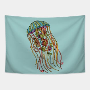 Colorful Jellyfish Tapestry