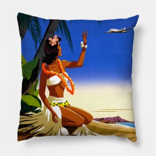 Vintage Travel Poster Fly Canadian Pacific Canada Pacific Pillow