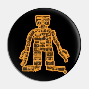 „Boombastic Giant“.  Gigantic Hip Hop Robot. Boombox Monster. Pin