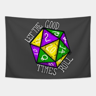 Let the Good Time Roll Mardi Gras Dice Tapestry