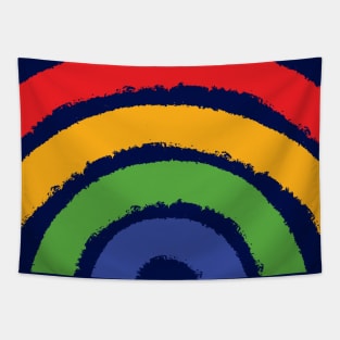 Four Colored Rainbow Tapestry