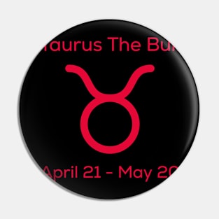 Taurus The Bull, Zodiac Pin