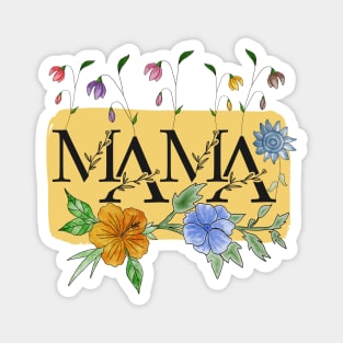 Mama and blossom flowers Magnet