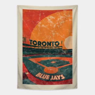 Midcentury Toronto Blue Jays Stadium Tapestry