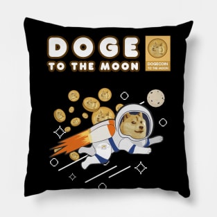 Doge to the moon Pillow