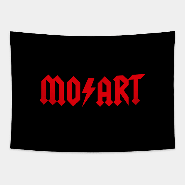 Wolfgang Amadeus Mozart - HARD ROCK music Tapestry by LaundryFactory