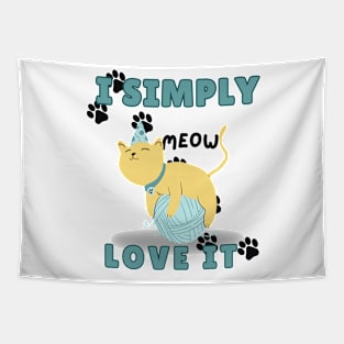 I Simply  love it cute cat t-shirt Tapestry