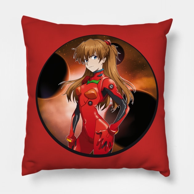 Shikinami Asuka Langely Pillow by YueGraphicDesign