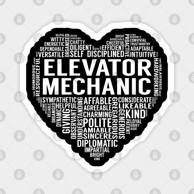 Elevator Mechanic Heart Magnet by LotusTee