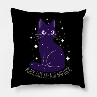 black cats are not bad luck Pillow