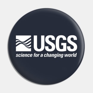 USGS White Logo Pin