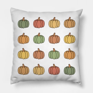 Cute Mini Fall Pastel Pumpkins Pillow