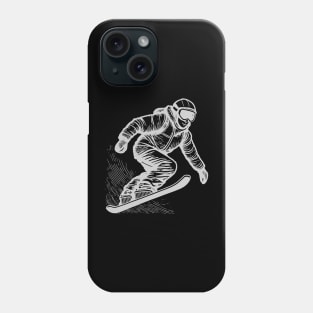 Hand Drawn Snowboarding Phone Case