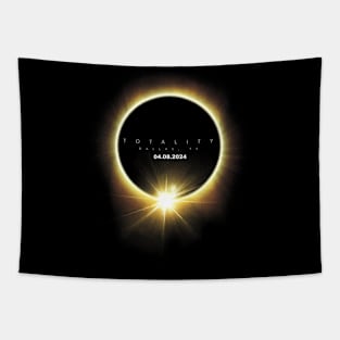 Totality Solar Eclipse 2024 04.08.24 Seen From Dallas Texas Tapestry