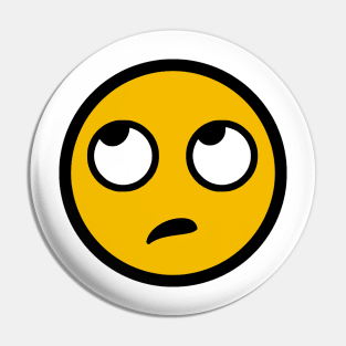 Eye Roll Emoji Pin