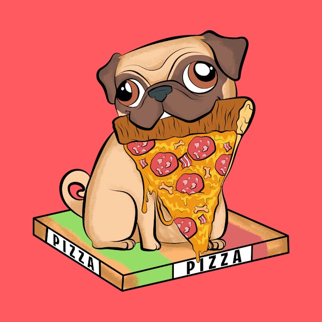 pug pizza funny dogs lovers pizza love by the house of parodies