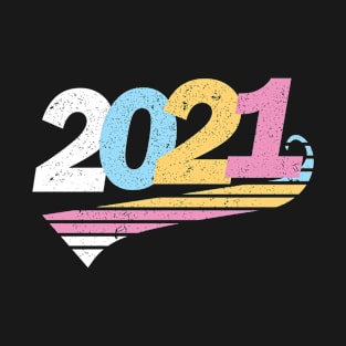 2021 rainbow happy new year T-Shirt