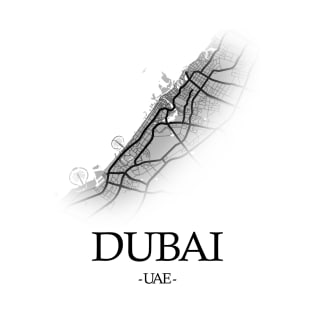 Dubai City Map - UAE Cartography T-Shirt
