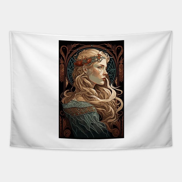 Nordic Beauty Tapestry by ArtNouveauChic