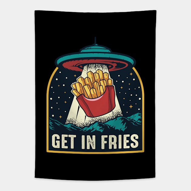 Fries Abduction Tapestry by spacedowl