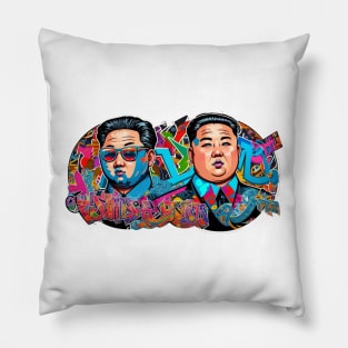 Kim Jong Un graffiti art Pillow