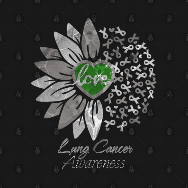 Lung Cancer Awareness Green Heart Edition by mythikcreationz